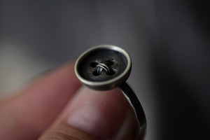 Sterling Silver Button Ring - Made to Order