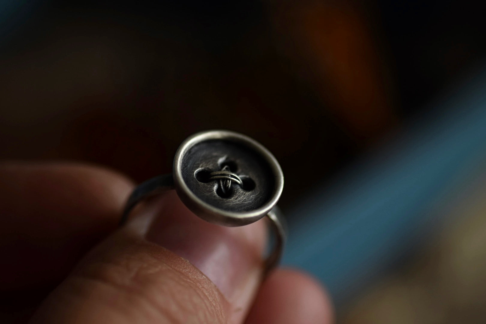 Sterling Silver Button Ring - Made to Order