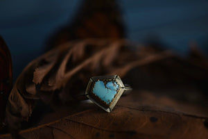 Golden Hills Turquoise Ring - Sterling & 14k