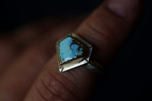 Golden Hills Turquoise Ring - Sterling & 14k