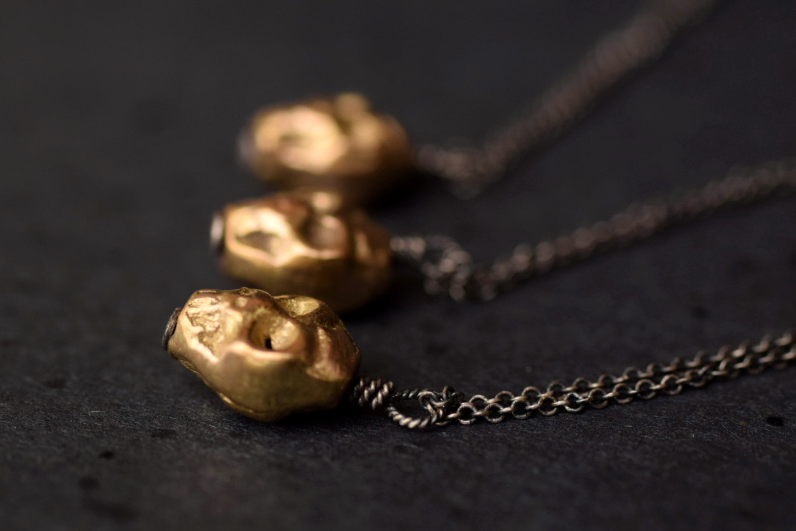 Brass Skull Necklace