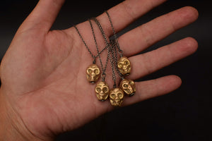 Brass Skull Necklace