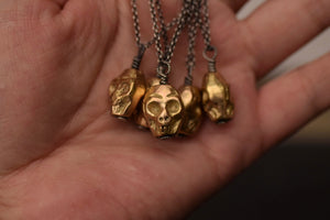 Brass Skull Necklace