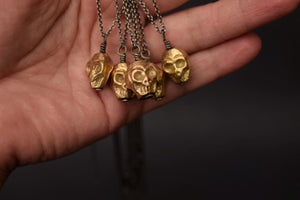 Brass Skull Necklace